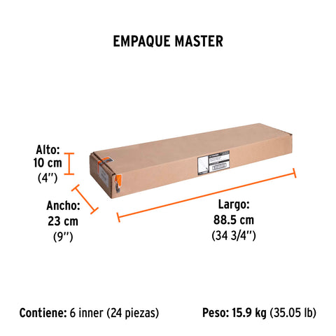 Machete Caguayano 27' cacha naranja remachada, Truper | T-1173-27P | 15880
