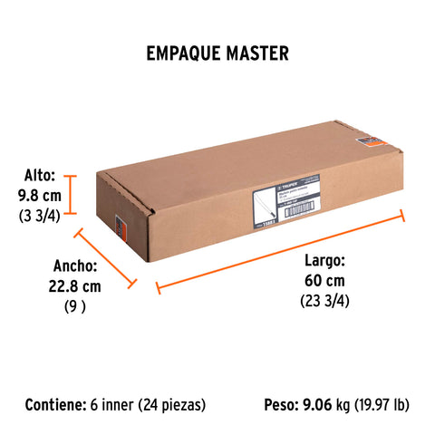 Machete estándar 14' cacha naranja remachada, Truper | T-460-14P | 15883
