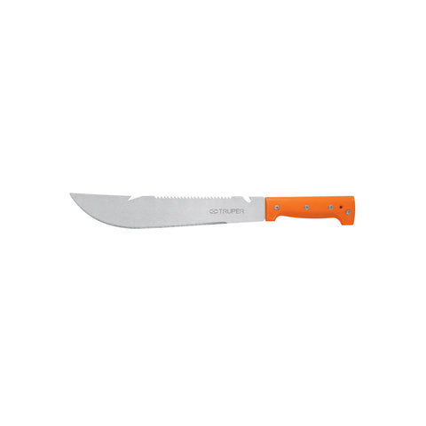 Machete rambo 12',cacha remachada naranja, con funda, TRUPER | T-460-12X | 15890