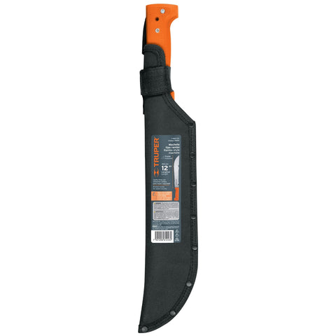 Machete rambo 12',cacha remachada naranja, con funda, TRUPER | T-460-12X | 15890