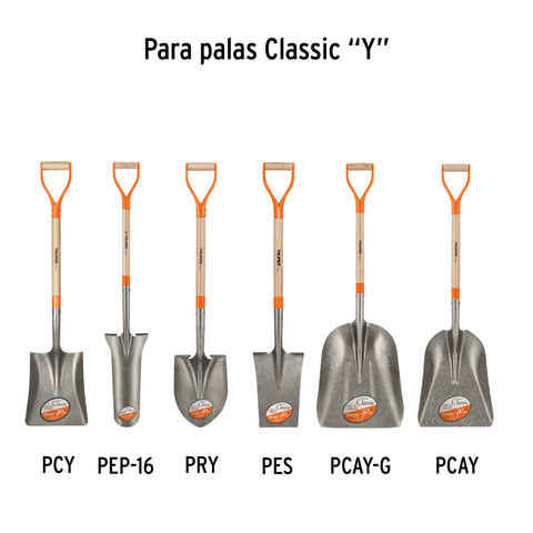Mango de reposición para pala Classic, puño 'Y', 27', Truper | MG-PY | 15900