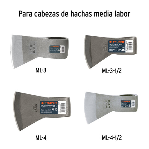 Mango fibra de vidrio 36' para hachas media y labor entera | MG-ML/LE | 15953