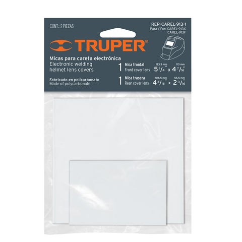 Bolsa c/2 micas para careta CAREL-913X y CAREL-913F, TRUPER | REP-CAREL-913-1 | 15969