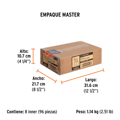 Bolsa con 2 carbones de repuesto para CAZ-EL-4-1/2N, TRUPER | CB-CAZ-4-1/2N2 | 15976