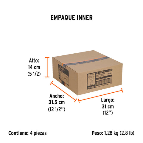 Linterna plástica de LED 300 lm, recargable, TRUPER | LILE-9T | 16005