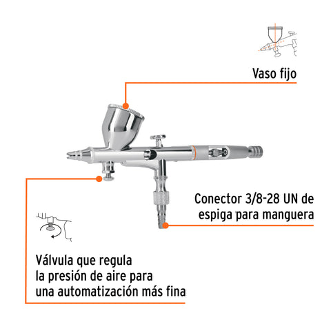 Pistola aerográfica de gravedad con vaso fijo, Truper | AERO-35 | 16020