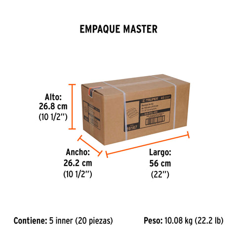 Caja con 3 bandas de lija 4' x 36' grano 40 para PUL 4x6 | B40-PUL-4X6 | 16167
