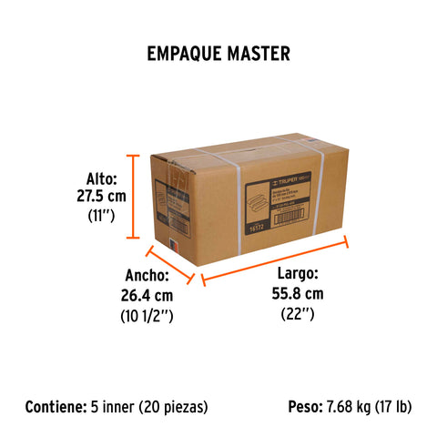 Caja con 3 bandas de lija 4' x 36' grano 120 para PUL 4x6 | B120-PUL-4X6 | 16172