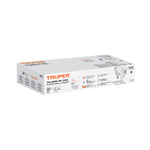 Taladro de piso 15', 1 HP (750 W), broquero 5/8', Truper | TAPI-15 | 16180