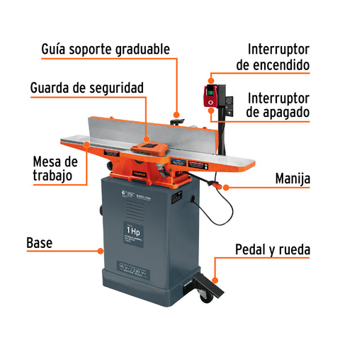 Canteadora de piso 6', 1 HP (750 W), Truper | CANT-6X | 16282