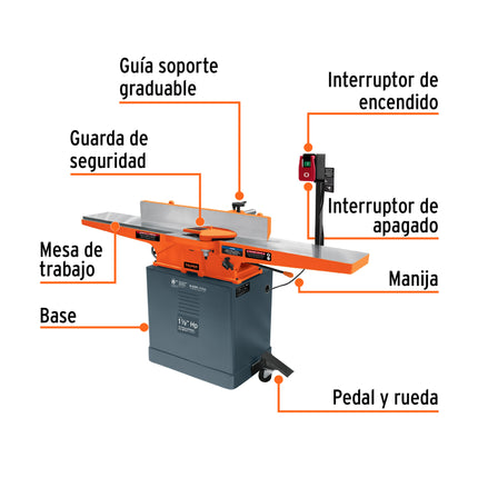 Canteadora de piso 8', 1-1/2 HP (1120 W), Truper (CANT-8X)