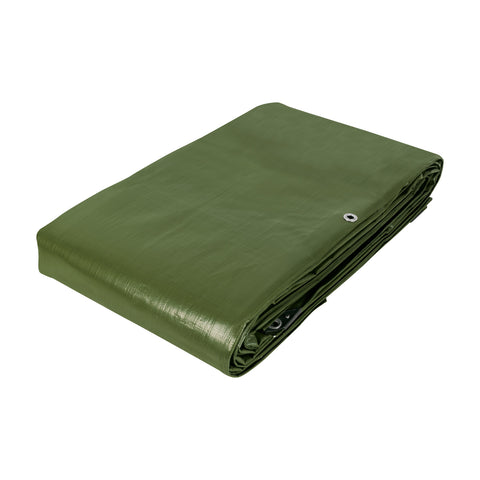 Lona uso rudo 6 x 9 m, verde olivo, 240 g/m2, TRUPER EXPERT | LT-69X | 16378