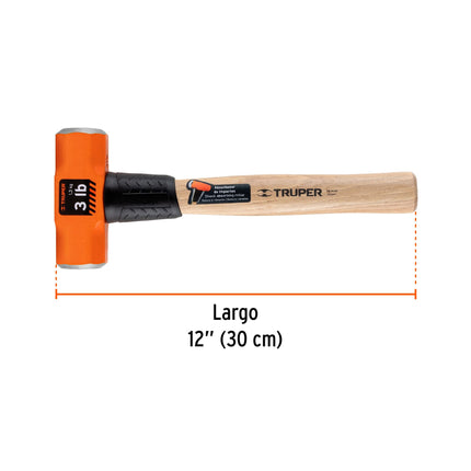 Marro octagonal 3 lb, mango de madera 12', Truper | MD-3M | 16507