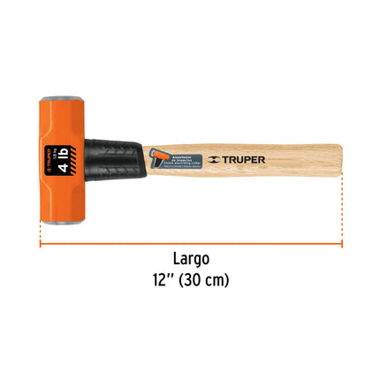Marro octagonal 4 lb, mango de madera 12', Truper | MD-4M | 16508