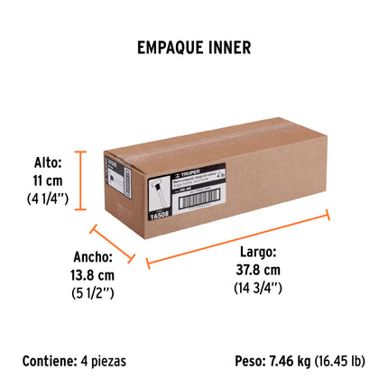 Marro octagonal 4 lb, mango de madera 12', Truper | MD-4M | 16508