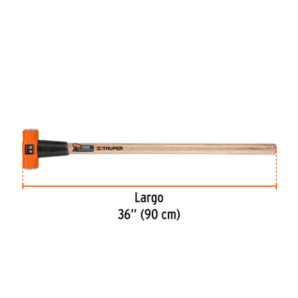 Marro octagonal 6 lb, mango de madera 36', Truper | MD-6M | 16509
