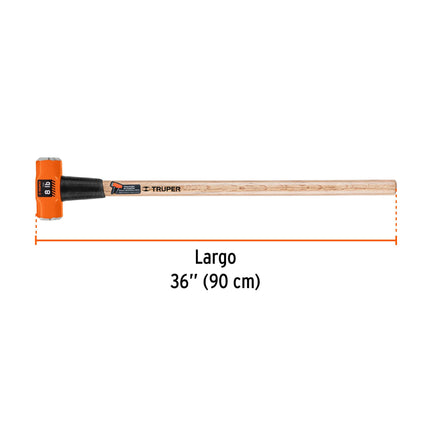 Marro octagonal 8 lb, mango de madera 36', Truper | MD-8M | 16511