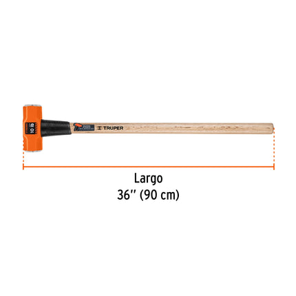 Marro octagonal 10 lb, mango de madera 36', Truper | MD-10M | 16512