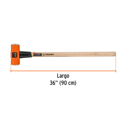 Marro octagonal 14 lb, mango de madera 36', Truper | MD-14M | 16514