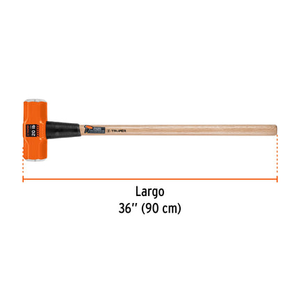 Marro octagonal 20 lb, mango de madera 36', Truper | MD-20M | 16516