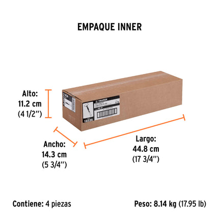 Marro octagonal 4 lb, mango de fibra de vidrio 14', Truper | MD-4F | 16536