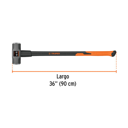 Marro octagonal 12 lb, mango fibra de vidrio 36', Truper | MD-12F | 16542