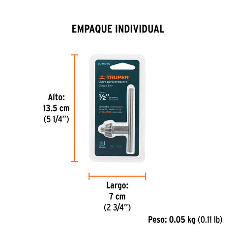 Llave para broquero de 1/2', TRUPER | LL-BRO-1/2 | 16560