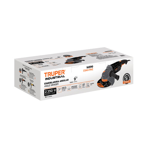 Esmeriladora angular 9', 2350W, TRUPER INDUSTRIAL | ESMA-9N2 | 16590
