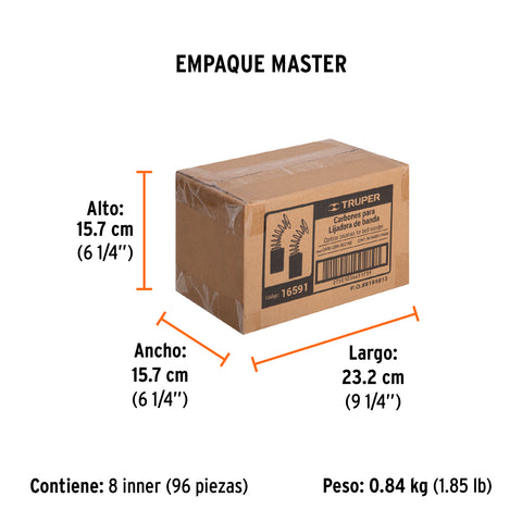 Bolsa con 2 carbones de repuesto para LIBA-3x21N2, TRUPER | CB-LB-3X21N2 | 16591