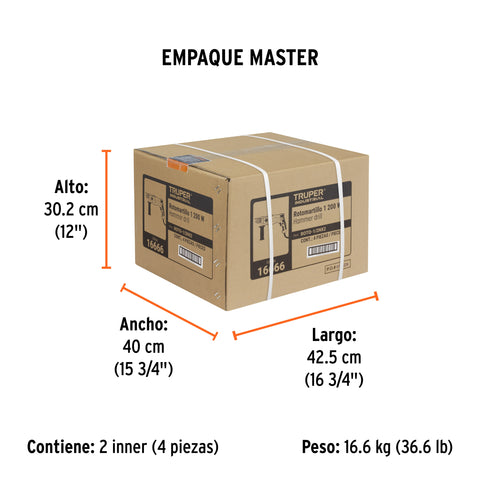 Rotomartillo 1/2', 1200W, TRUPER INDUSTRIAL | ROTO-1/2NX2 | 16666