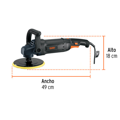 Pulidora velocidad variable 7', 1200W, TRUPER INDUSTRIAL | PULA-7N | 16673