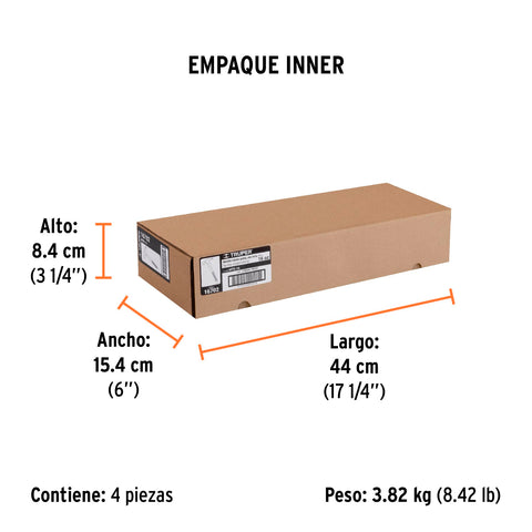 Martillo tubular pulido 16 oz uña recta, Truper | MTR-16 | 16702
