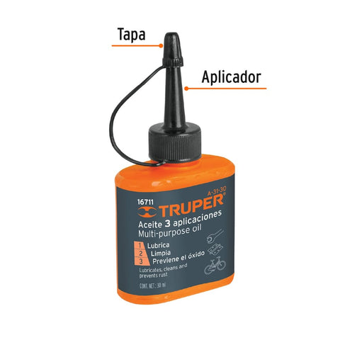 Aceite multiusos, 30ml (1oz), Truper | A-31-30 | 16711
