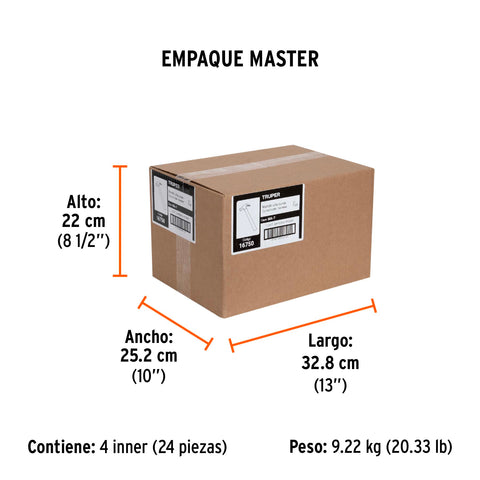 Martillo pulido, 7 oz, uña curva, mango madera, TRUPER | MA-7 | 16750