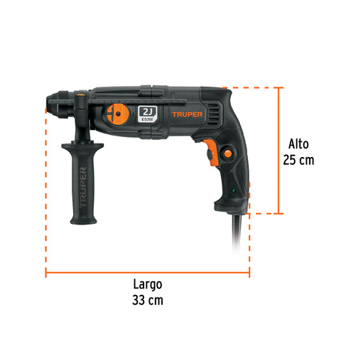 Rotomartillo SDS Plus 2 Joules, 650W, TRUPER INDUSTRIAL | ROEL-20N | 16762