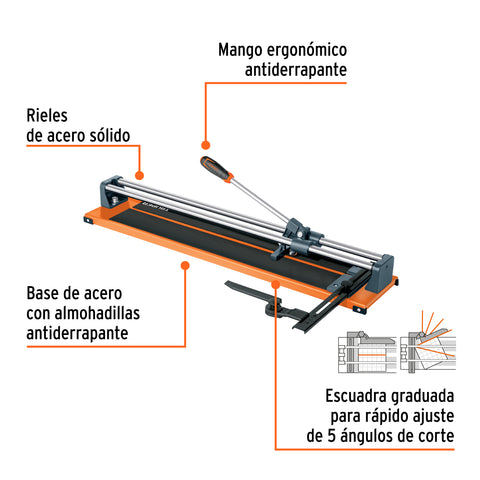 Cortador de azulejo 26' (66 cm) con baleros, Truper | CAZ-66B | 16783