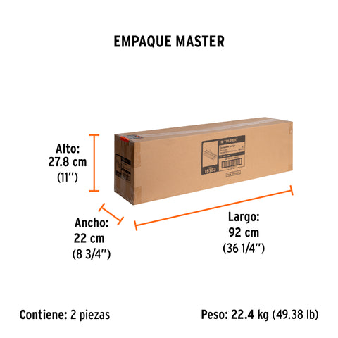 Cortador de azulejo 26' (66 cm) con baleros, Truper | CAZ-66B | 16783