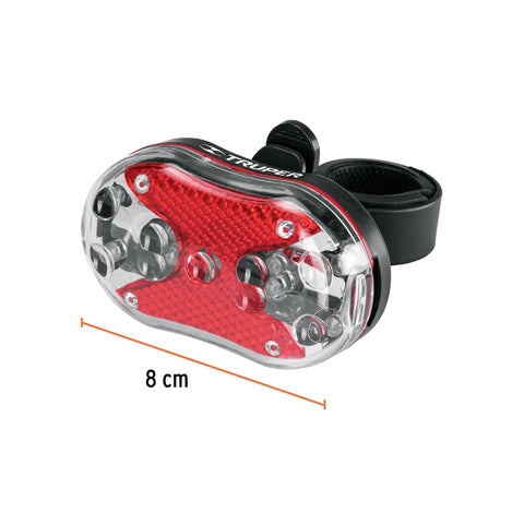 Linterna trasera para bicicleta 9 LEDs con 2 pilas AAA | LIBI-9T | 16797