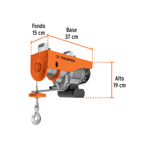 Polipasto eléctrico de 400 kg, Truper | POLE-400 | 16845