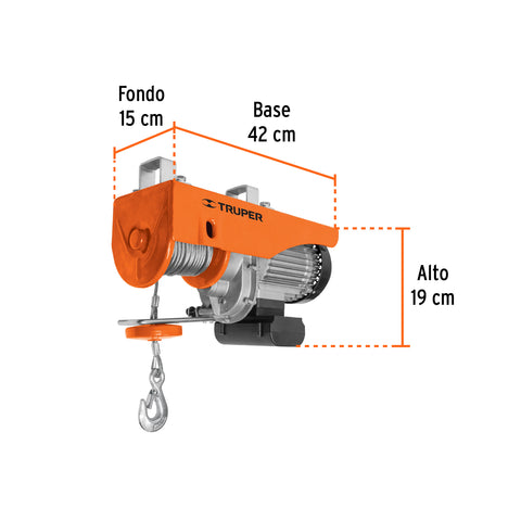 Polipasto eléctrico de 800 kg, Truper | POLE-800 | 16847