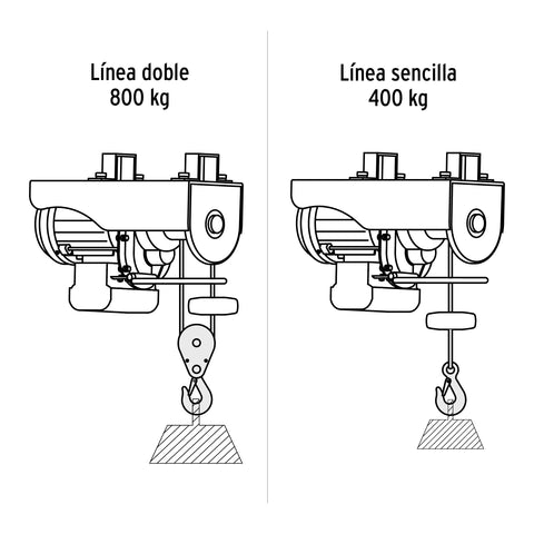Polipasto eléctrico de 800 kg, Truper | POLE-800 | 16847