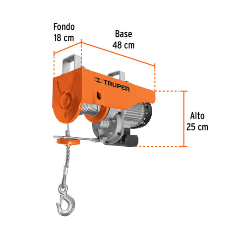 Polipasto eléctrico de 1000 kg, Truper | POLE-1000 | 16848