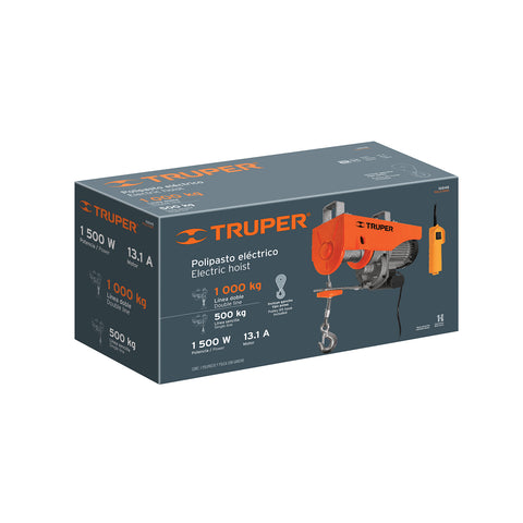 Polipasto eléctrico de 1000 kg, Truper | POLE-1000 | 16848