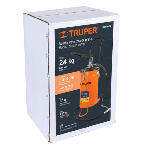 Bomba inyectora de grasa, 24 kg, Truper | BOMIN-24 | 16850