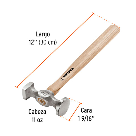 Martillo desabollador 11 oz estándar, mango 12', Truper | MACE-11 | 16864