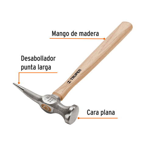 Martillo desabollador 11 oz punta larga, mango 12', Truper | MADE-11 | 16872