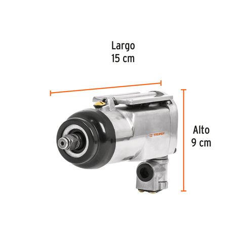 Llave (pistola) de impacto neumática 3/8', TRUPER | TPN-722-2 | 16885