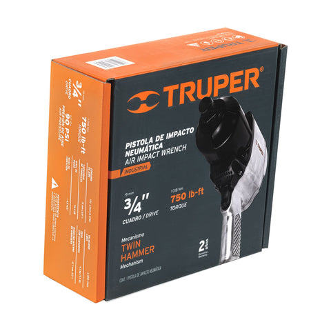 Llave (pistola) de impacto neumática 3/4', ind, TRUPER | TPN-776X-2 | 16889