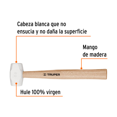 Mazo de hule 8 oz, Truper | MH-8 | 16930