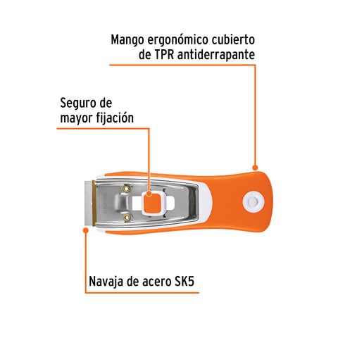 Raspador con cuchillas de 1-1/2', mango ergonómico, TRUPER | RASP-2 | 16951